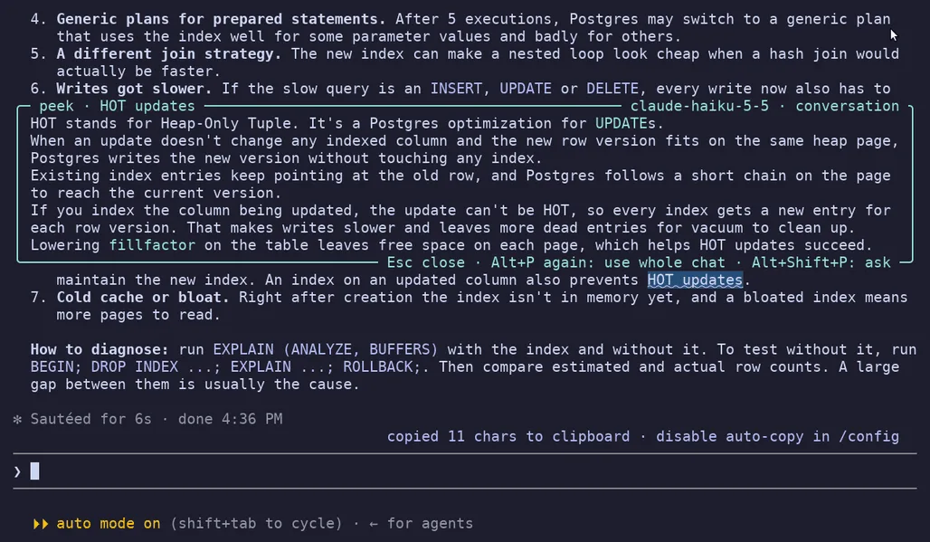 peekme in Claude Code
